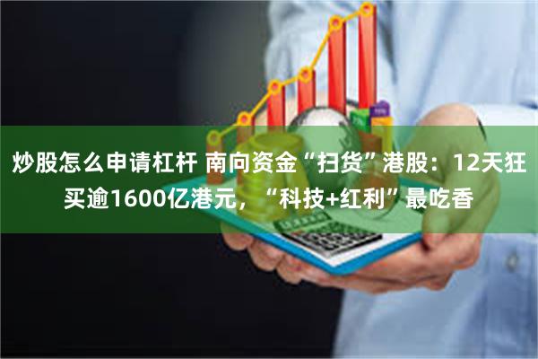炒股怎么申请杠杆 南向资金“扫货”港股：12天狂买逾1600亿港元，“科技+红利”最吃香