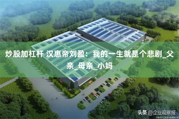 炒股加杠杆 汉惠帝刘盈：我的一生就是个悲剧_父亲_母亲_小妈