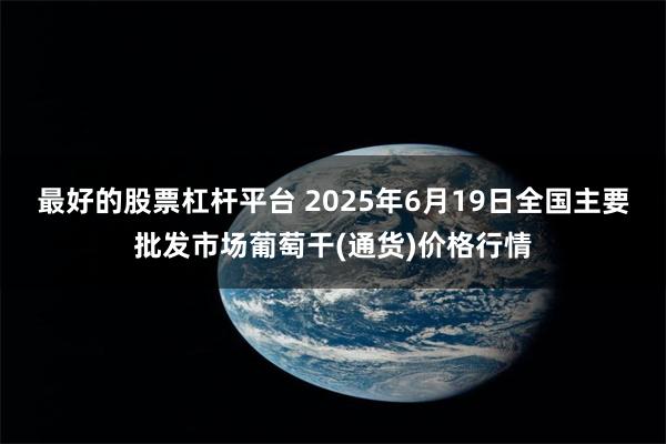 最好的股票杠杆平台 2025年6月19日全国主要批发市场葡萄干(通货)价格行情