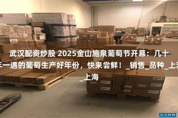 武汉配资炒股 2025金山施泉葡萄节开幕：几十年一遇的葡萄生产好年份，快来尝鲜！_销售_品种_上海